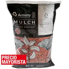 ARMONY - Mulch rústico decorativo 30 litros rojo