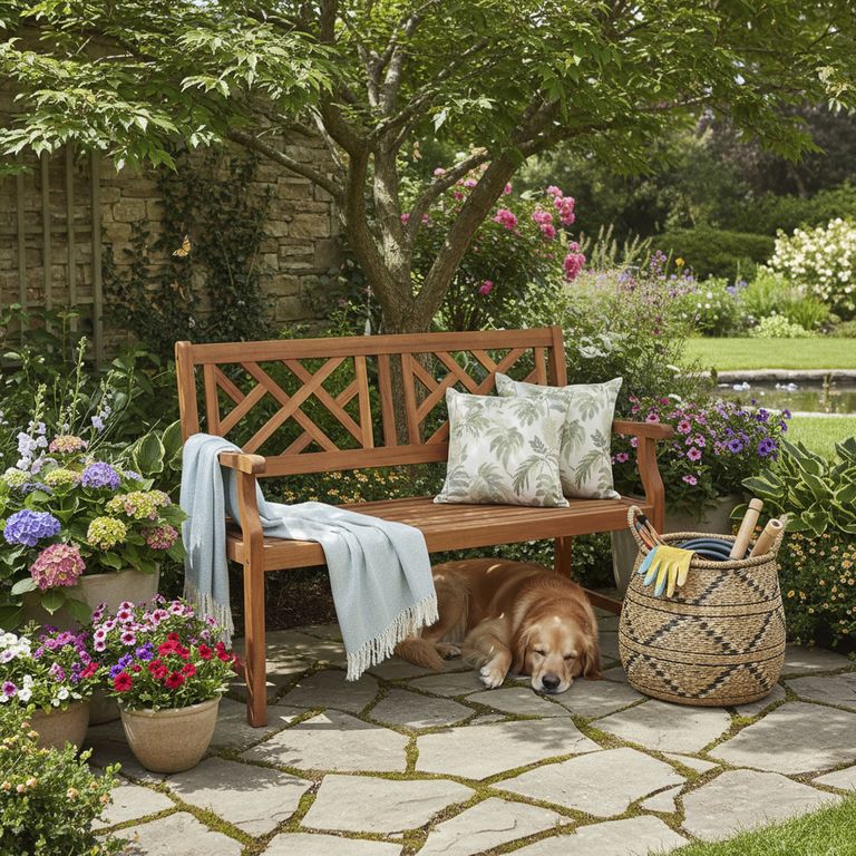 JUST HOME COLLECTION Banco de terraza Natural