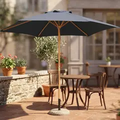 JUST HOME COLLECTION - Quitasol Madera 2.5x2.5 metros Negro