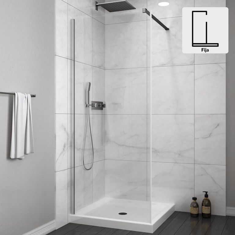 Mampara fija 600x1900 6mm easy clean