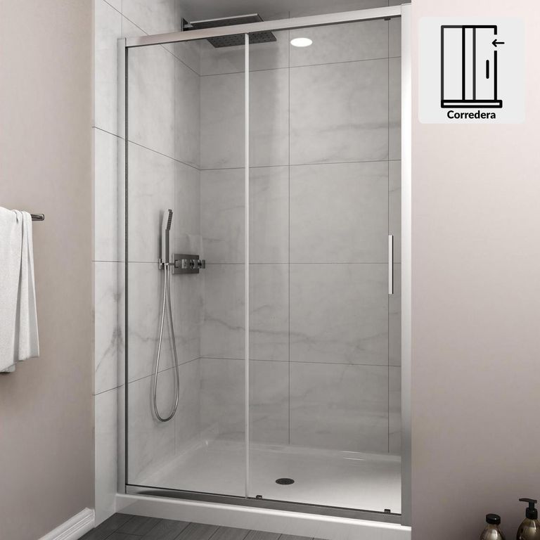 Mampara Premium Corredera Frontal 1600x1900 6mm Easy Clean