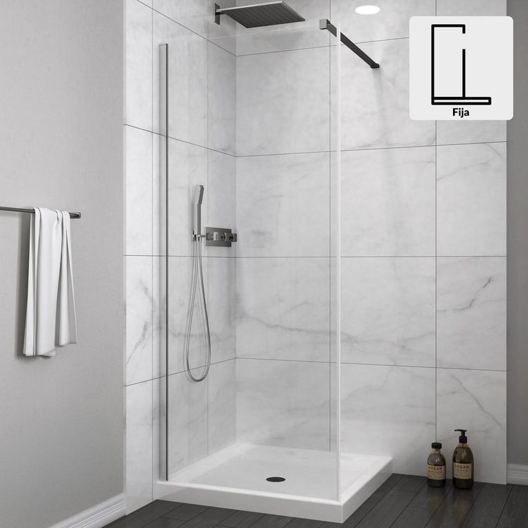 Mampara fija 300x1900 6mm easy clean