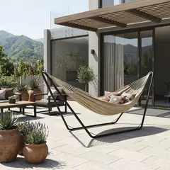 JUST HOME COLLECTION - Base Hamaca 300x72 cm Metal Negra