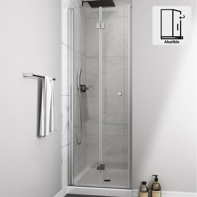 Mampara puerta plegable 700x1900 6mm easy clean