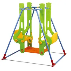 EDU PLAY - Columpio Doble con Asientos 94x126x110 cm Multicolor