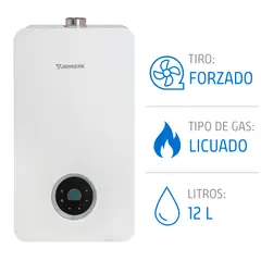 JUNKERS - Calefont Gas Licuado 12 Litros Tiro Forzado Microturbina
