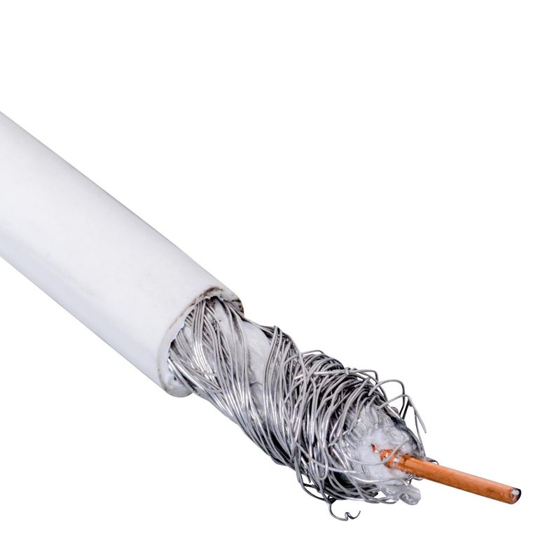 Cable Coaxial RG 6 Metro Lineal Blanco