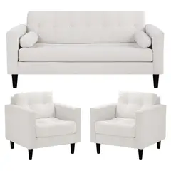 BODEVIR - Living 3 cuerpos Retro 75x80x70 cm Crudo
