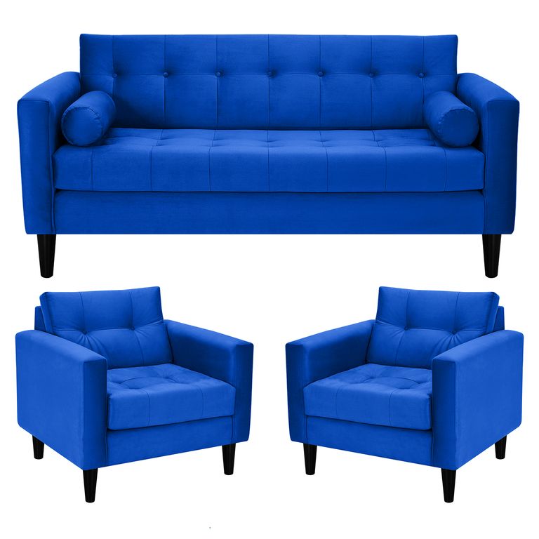 BODEVIR Living 3 cuerpos Retro 75x80x70 cm Azul