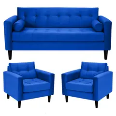 BODEVIR - Living 3 cuerpos Retro 75x80x70 cm Azul
