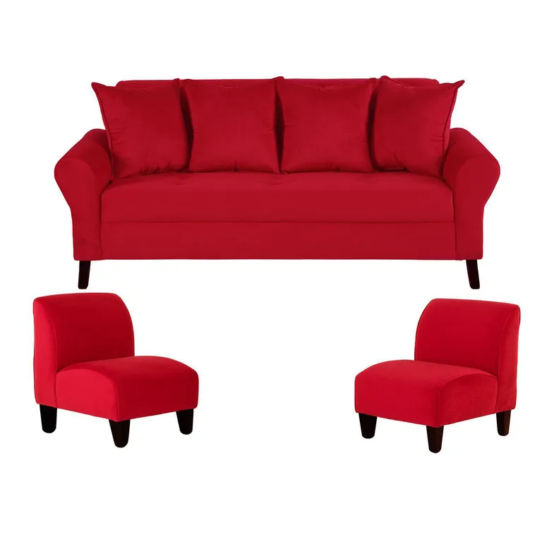 BODEVIR Living 3 cuerpos Lua 75x80x70 cm Rojo