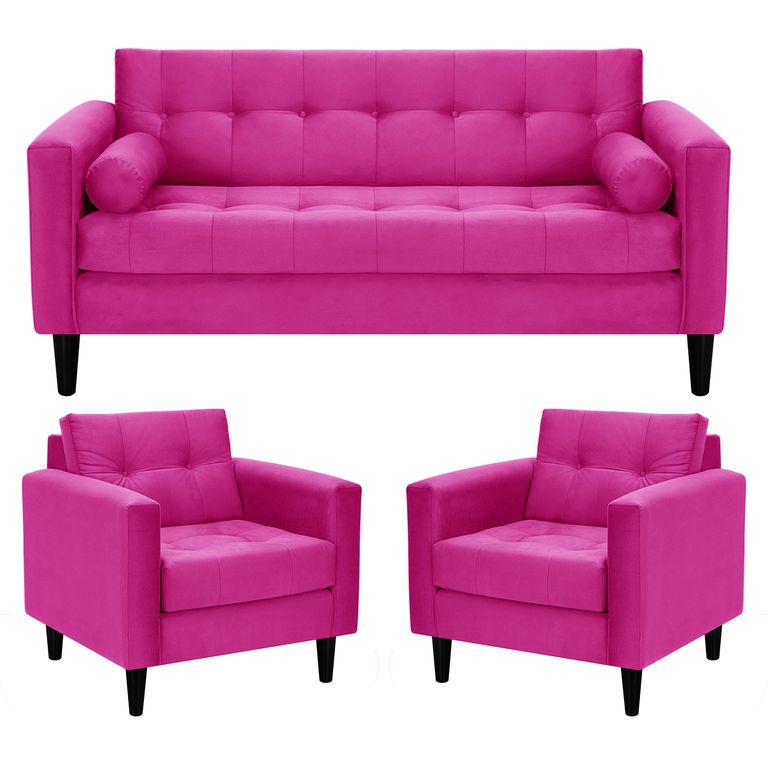 BODEVIR Living 3 cuerpos Retro 75x80x70 cm Rosado