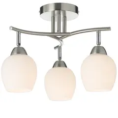 JUST HOME COLLECTION - Lámpara Techo New Bilbao 3 Luces Acero Gris/Plata 30 W 40 cm