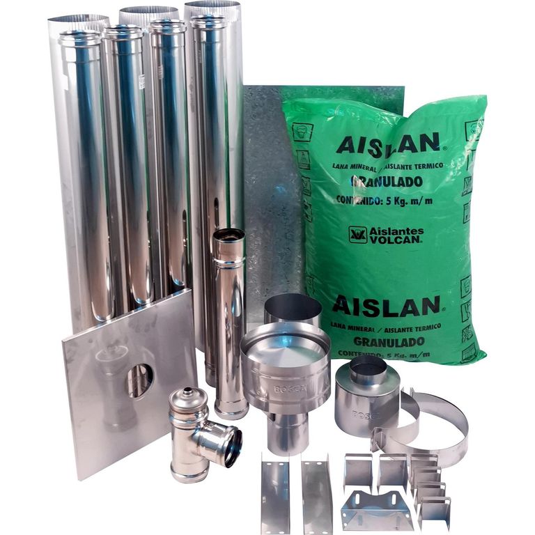 Kit instalación horizontal pellet 80mm x 4mt