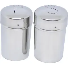 DECO EXPRESS - Salero y Pimentero Inoxidable Plateado 9.5x5 cm