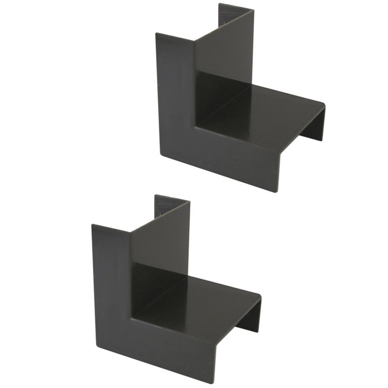 Accesorio canaleta 20x10 mm café angulo interno, 2 unidades
