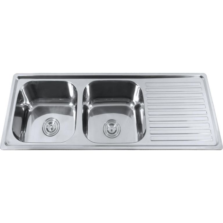 Lavaplatos 2 Cubeta(s) 1.20x17x43.5 cm Acero inoxidable