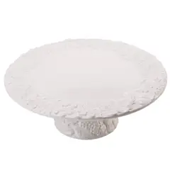 JUST HOME COLLECTION - Portatorta flores Blanco
