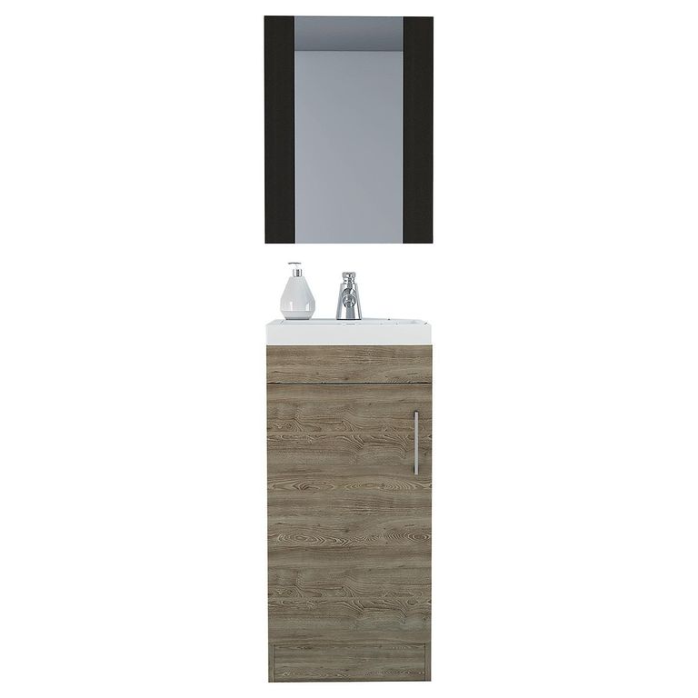 Combo Mueble Lavamanos Con Espejo Baño 40X88 Cm