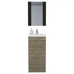 TUHOME - Combo Mueble Lavamanos Con Espejo Baño 40X88 Cm