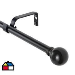 METALHSA - Set de Barra Simple 13/16 mm extensible 120-200 Bola Negro