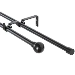 METALHSA - Set de Barra Doble 13/16 mm extensible 120-200 cm Bola Orb