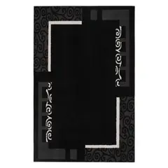 IDETEX - Bajada de Cama Carved 80x120 cm Negro