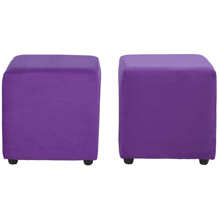 Set 2 Poufs Cali Felpa