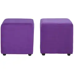 BODEVIR - Set 2 Poufs Cali Felpa