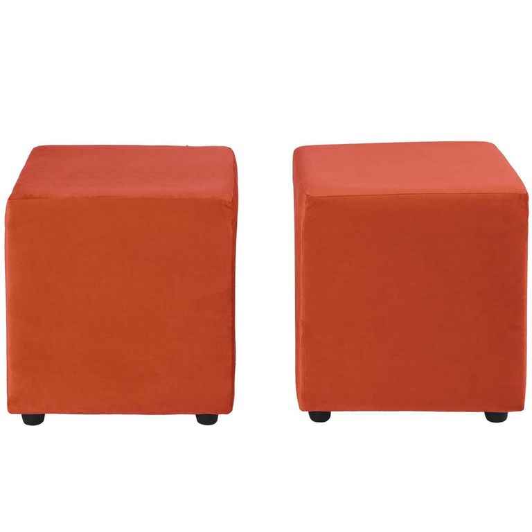 Set 2 Poufs Cali Felpa