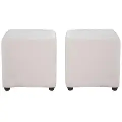 BODEVIR - Set 2 Poufs Cali Felpa