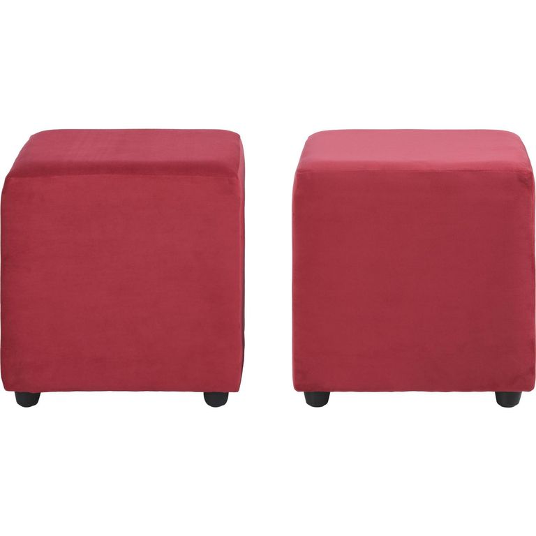 Set 2 Poufs Cali Felpa
