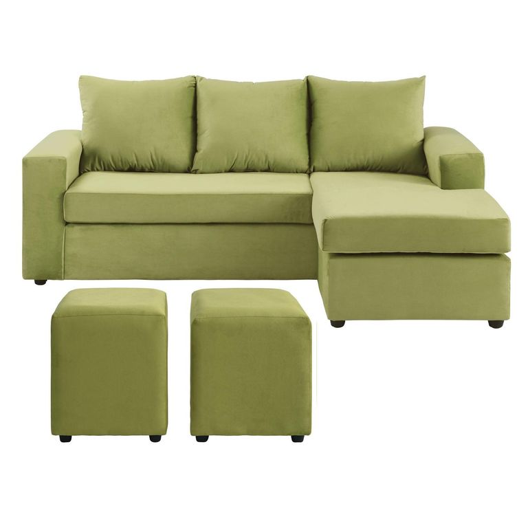 Sofá Seccional 3 cuerpos BI-L 85x75x85 cm Verde