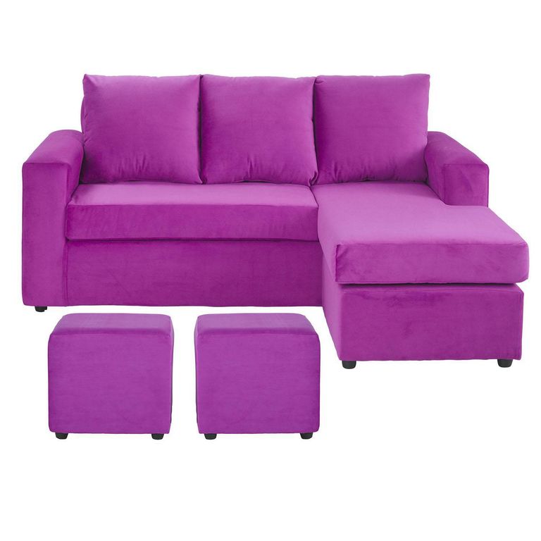 Sofá Seccional 3 cuerpos BI-L 175x75x85 cm Morado