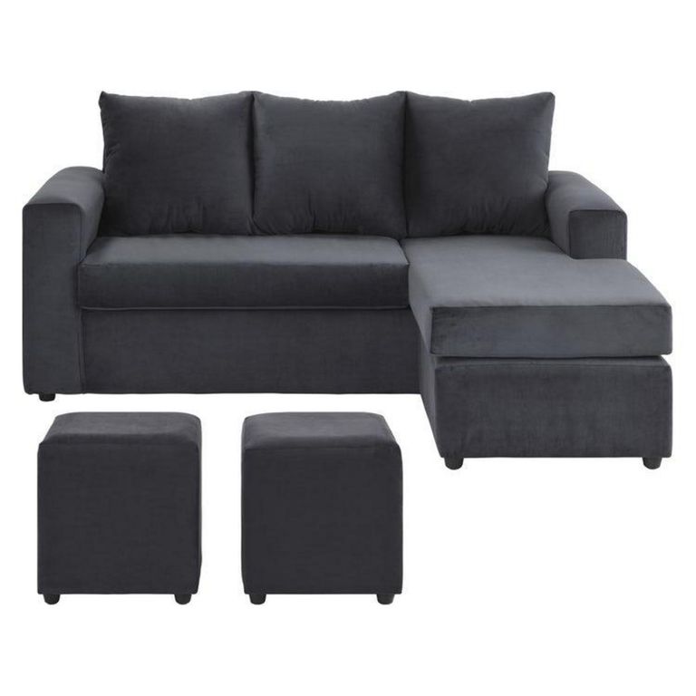 Sofá Seccional 3 cuerpos BI-L 85x75x85 cm Gris