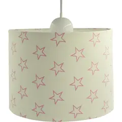 CONCEPT - Lámpara Colgante Infantil Estrellas 1 Luz Tela Multicolor