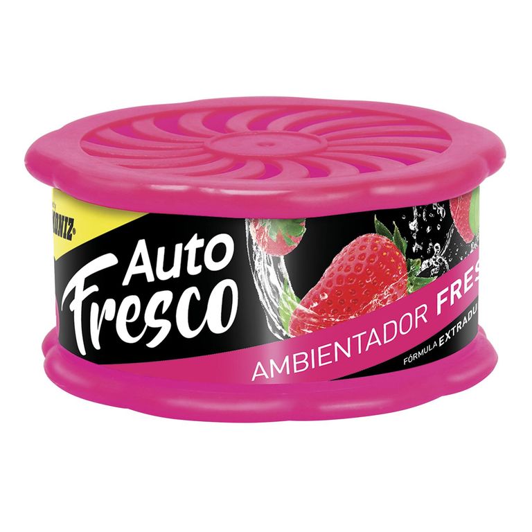 Ambientador Auto Fresco Fresa 80 Gr Larga Duración