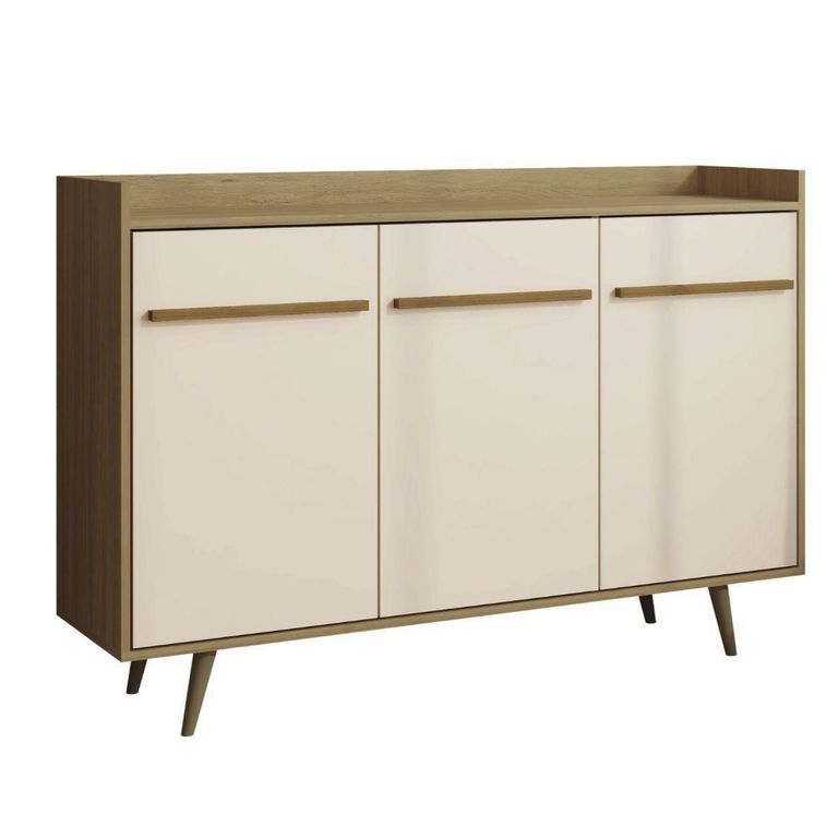 Buffet bar canela blanco invierno 97x135x37 cm