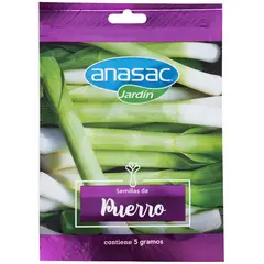 ANASAC - Semilla de Hortaliza Puerro 5 gr Sachet