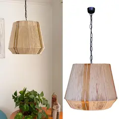 CAROLD STEVENS - Lámpara colgante metal lior beige 1 luz E27