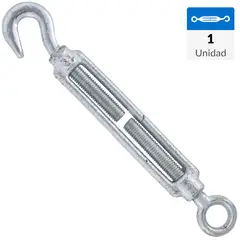 FIXSER - Tensor gancho-ojo 1/2" acero gris