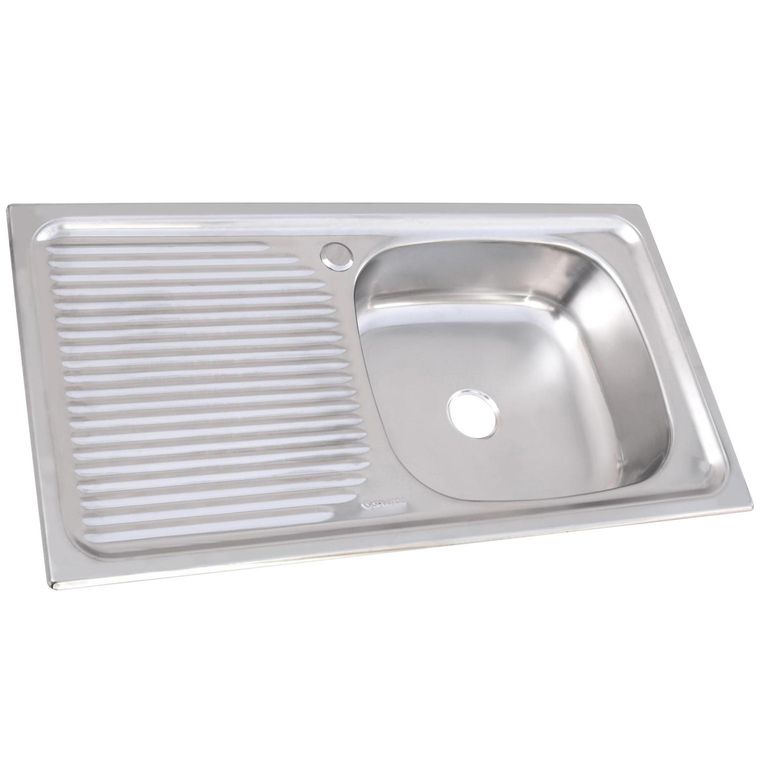 Lavaplatos Empotrado Izquierdo 1 Cubeta(s) 80x15x44 cm Acero inoxidable