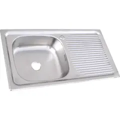 SPLENDID - Lavaplatos Empotrado Derecho 1 Cubeta(s) 80x15x44 cm Acero inoxidable