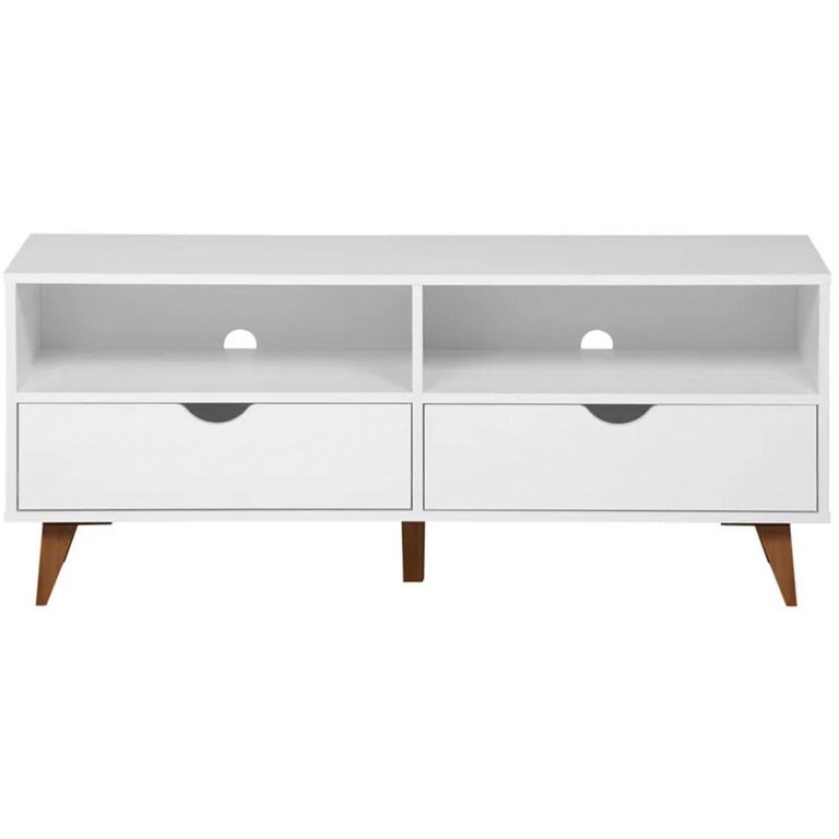 Rack TV 50" 120x51x40 cm blanco