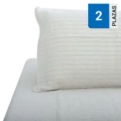 DIB - Quilt Cubrecama Patchwork Hebra Natural  2 Plazas