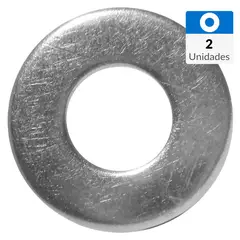 FIXSER - Golilla Plana calibrada 3/8" Zincada brillante 2 unidades