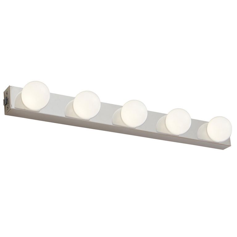Apliqué Led Round 5 Luces Metal Blanco