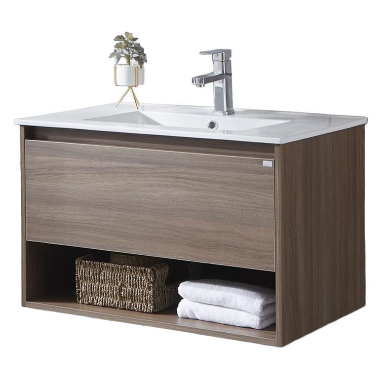 Mueble vanitorio Queen 91x46,5x50 cm Chocolate con lavamanos
