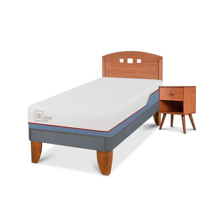 CIC Cama Europea Excellence Plus 1 Plaza + Muebles