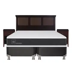 CIC - Box Spring New Ortopedic B5 Bk 2 Plazas + Muebles